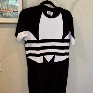 Adidas Black & White Trefoil Graphic Tshirt dress